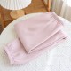 Women's spring and autumn pajamas, pure cotton double-layered cotton gauze crepe, long-sleeved trousers, thin lapel, soft two-piece loungewear set