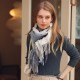 Scarf wholesaler: plaid contrasting color faux cashmere scarf, comfortable, fresh, and sweet, available at street vendors.
