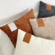 Nordic ins chenille leather label solid color pillowcase for B&B and hotel rooms, living room sofa and bed cushions. Nordic ins chenille leather label solid color pillowcase for B&B and hotel rooms, living room sofa and bed cushions.