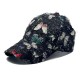Ethnic-style hat for women, summer sun protection, perfect for travel and shopping, butterfly-printed hardtop baseball cap for women.