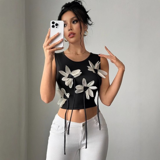 European and American cross-border printed sleeveless skirt, 2025 summer new casual, fashionable, busty, strappy dress