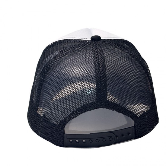 New English lettered embroidered colorblock baseball caps, men's and women's sun visor mesh coconut tree trucker hats, wholesale New English lettered embroidered colorblock baseball caps, men's and women's sun visor mesh coconut tree trucker hats, wholesale