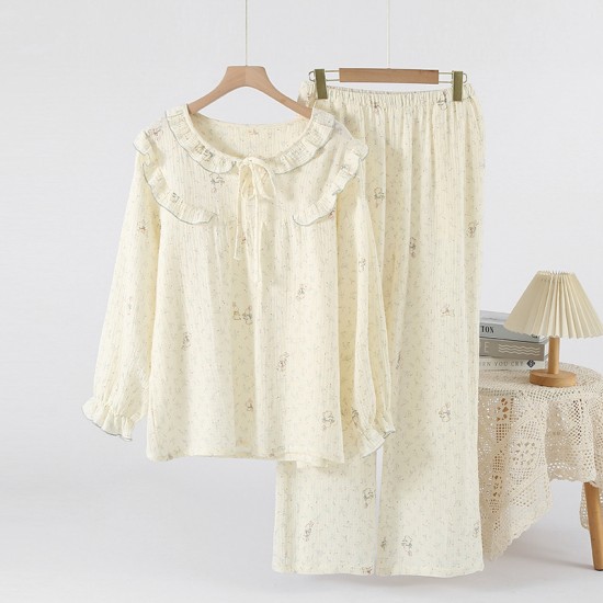 Flannel women's pajamas, autumn and winter Thickened, warm, plush, loose, and soft coral fleece lounge pants. Flannel women's pajamas, autumn and winter Thickened, warm, plush, loose, and soft coral fleece lounge pants.