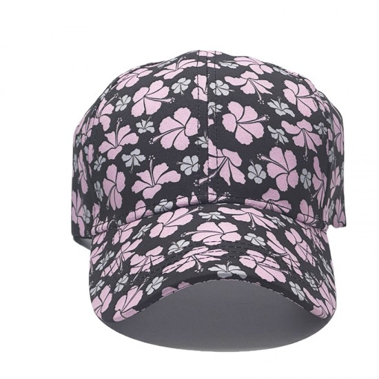 Cross-border pure cotton personalized small floral print baseball hats, versatile outdoor tie-dye hats