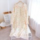 Women's flannel nightgown, thickened and warm for autumn and winter, with a fleece hood and a cute solid-color coral fleece bathrobe.
