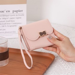 Cross-border hot-selling new women's short foldable wrist-style multifunctional wallet, student coin purse in stock