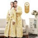 Autumn and Winter 2021 Waisted Baby Fleece Couples' Nightgowns for Men and Women, Thickened Plus-Size Bathrobes and Pajamas, Extra-Long White Robes