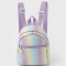 Best-selling cross-border women's backpack, rainbow multi-color PU quilted mini backpack, stylish and casual, high-end school bag