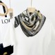 Fashionable retro European and American cross-border design printed square scarf, a new arrival, a stylish women's elegant square scarf wholesale Fashionable retro European and American cross-border design printed square scarf, a new arrival, a stylish women's elegant square scarf wholesale
