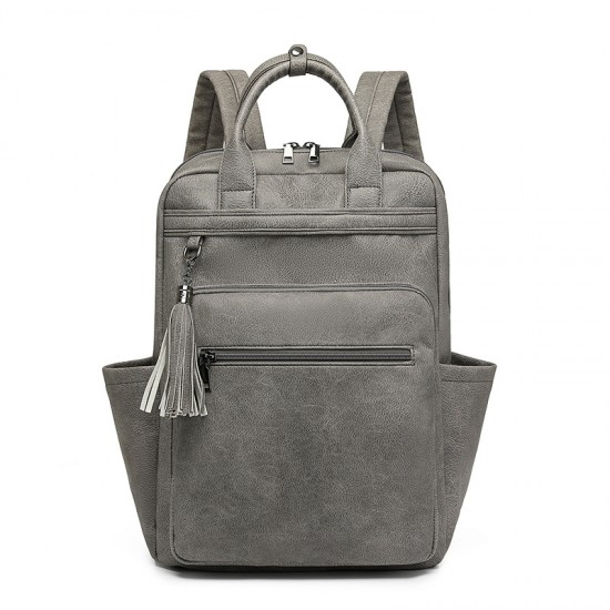 Cross-border new women's PU backpack, large-capacity business laptop backpack, retro women's backpack wholesale.