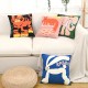 Nordic ins animal embroidery living room sofa cushion, cute model room headboard backrest pillow cover Nordic ins animal embroidery living room sofa cushion, cute model room headboard backrest pillow cover