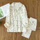 New cotton gauze pajamas for women, spring, autumn, and summer, long-sleeved, all-cotton, thin, simple loungewear set suitable for outerwear