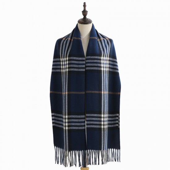 New autumn and winter warm shawls for women, Japanese and Korean sweet faux cashmere scarves, mid-length plaid scarves for wholesale.