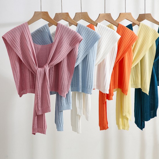 Korean Dongdaemun air-conditioned room scarf for women, a small shawl for autumn and winter outerwear, a neck shawl, and a small cape Korean Dongdaemun air-conditioned room scarf for women, a small shawl for autumn and winter outerwear, a neck shawl, and a small cape