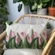 Nordic Instagram Chenille Leather Label Solid Color Pillowcase, B&B Hotel Cushion Cover, Living Room Sofa Bed and Bed Cushion Nordic Instagram Chenille Leather Label Solid Color Pillowcase, B&B Hotel Cushion Cover, Living Room Sofa Bed and Bed Cushion