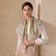 2025 summer new printed square scarves, wholesale, French retro imitation silk neck scarves, 90s-style small square neck scarves for women.