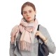 Scarf wholesaler: plaid contrasting color faux cashmere scarf, comfortable, fresh, and sweet, available at street vendors.