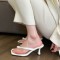 French Mary Jane high heels for women, paired with skirts, cheongsams, round-toe, block-heeled, evening-inspired wedding shoes, bridesmaid shoes.