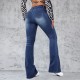 Factory direct sales, 2025 spring and summer new European and American cross-border washed jeans for women, slim-fitting, slightly flared pants