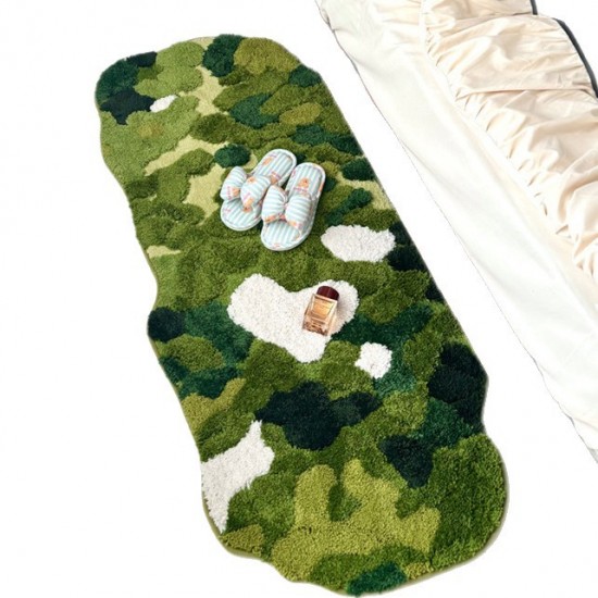 Forest moss carpet, bedroom bedside rug, thick plush, living room sofa and chair mat, quick-drying absorbent bathroom mat. Forest moss carpet, bedroom bedside rug, thick plush, living room sofa and chair mat, quick-drying absorbent bathroom mat.