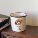 Ins cute cartoon summer coconut tree cat goblet, niche simple milk cup dessert cup, vintage style