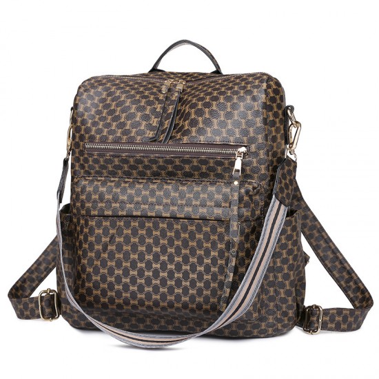 Cross-border women's casual retro large-capacity backpack, European and American retro PU backpack. Cross-border women's casual retro large-capacity backpack, European and American retro PU backpack.