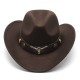 Amazon's best-selling topper, ethnic-style cowboy logo western cowboy hat, rolled brim, retro riding hat, woolen felt hat
