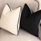 Amazon's best-selling black and white velvet pillow covers, simple Dutch velvet with rope-trimmed ins solid color cushion backrests