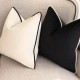Amazon's best-selling black and white velvet pillow covers, simple Dutch velvet with rope-trimmed ins solid color cushion backrests