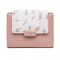 Pruti's new women's short wallet, fresh and stylish colorblock floral print, large capacity, student wallet