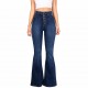 2025 factory direct European and American hot-selling women's jeans, slim-fitting high-waisted hip-lifting flared pants, ready for wholesale