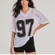 Off-shoulder high-waisted sleeveless top for women, 2025 simple summer new style, irregular slit hem, slimming short T-shirt for women Off-shoulder high-waisted sleeveless top for women, 2025 simple summer new style, irregular slit hem, slimming short T-shirt for women
