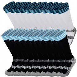 Cross-border secondary sports compression socks, terry-loop, non-slip running and cycling compression socks, ankle compression calf socks.