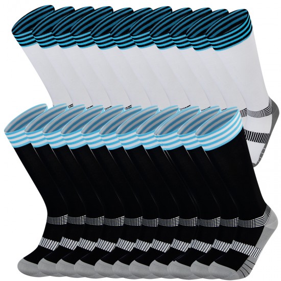 Cross-border secondary sports compression socks, terry-loop, non-slip running and cycling compression socks, ankle compression calf socks.
