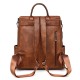 Cross-border PU women's winter new European and American retro versatile backpack, high-end two-tone tassel backpack wholesale