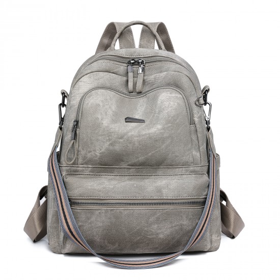 2025 New Trendy Women's Backpack, Korean Style, Versatile, Fashionable, Soft Leather, Small Backpack, Large Capacity, Student Backpack