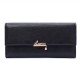 New cross-border women's wallet, long, Japanese and Korean style, fresh, solid color, PU leaf pendant, large-capacity clutch, wholesale. New cross-border women's wallet, long, Japanese and Korean style, fresh, solid color, PU leaf pendant, large-capacity clutch, wholesale.