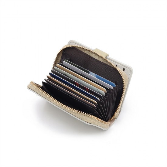 Cross-border Korean-style fashionable printed zippered accordion multi-card slot student wallet, women's wallet, ready for wholesale.