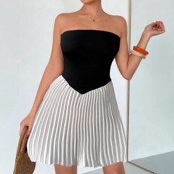 French bow evening gown for women, summer European and American style, sexy, socialite backless tube top dress
