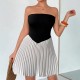 French bow evening gown for women, summer European and American style, sexy, socialite backless tube top dress