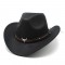 Metallic Bull Head Logo Western Cowboy Hats, Cross-Border Hot Selling Autumn and Winter Wool Jazz Hats, Men's and Women's Felt Hats