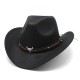 Metallic Bull Head Logo Western Cowboy Hats, Cross-Border Hot Selling Autumn and Winter Wool Jazz Hats, Men's and Women's Felt Hats Metallic Bull Head Logo Western Cowboy Hats, Cross-Border Hot Selling Autumn and Winter Wool Jazz Hats, Men's and Women's Felt Hats
