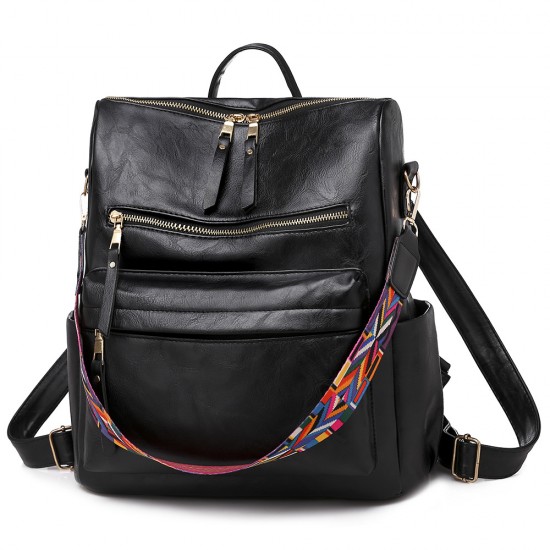 Women's lightweight travel backpack, cross-border, popular, and stylish backpack PU leather sports backpacks, casual backpacks