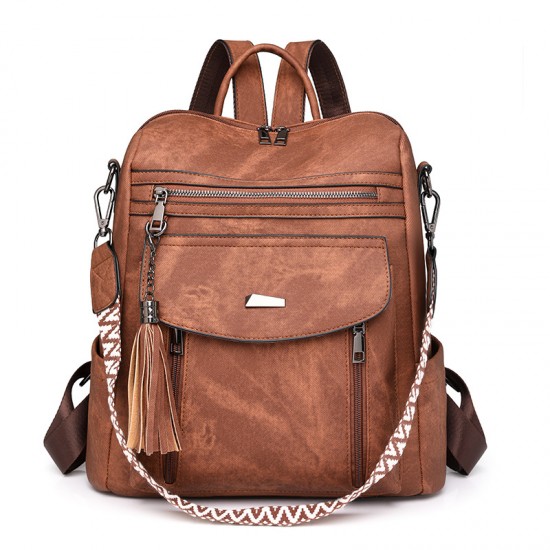 2025 spring cross-border trend PU women's bags, casual and multifunctional backpack wholesale