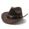 Amazon's best-selling topper, ethnic-style cowboy logo western cowboy hat, rolled brim, retro riding hat, woolen felt hat