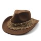 Cross-border retro ethnic-style tassel felt hat, jazz flat-brimmed hat for men and women, British woolen hat