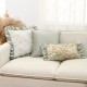 Cross-border ins American pastoral embroidery pillowcase, lumbar support for living room sofa, retro solid color cushion cover