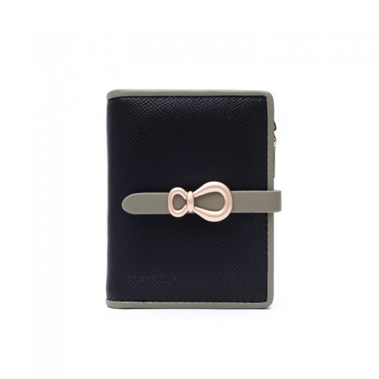 New Cross-Border Short Wallet, Simple and Contrast-Color Women's Fashionable Closure Folding Multifunctional Coin Purse New Cross-Border Short Wallet, Simple and Contrast-Color Women's Fashionable Closure Folding Multifunctional Coin Purse