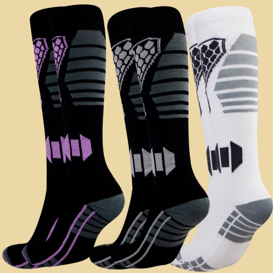 Professional ski socks, thickened wool socks, men's and women's long-top warm socks with towel soles, children's snow sports socks, basketball Professional ski socks, thickened wool socks, men's and women's long-top warm socks with towel soles, children's snow sports socks, basketball