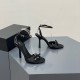 French Elegant High-Heeled Sandals for Outdoor Wear, Square-Toe Open-Toe Minimalist Stiletto Sandals for Women